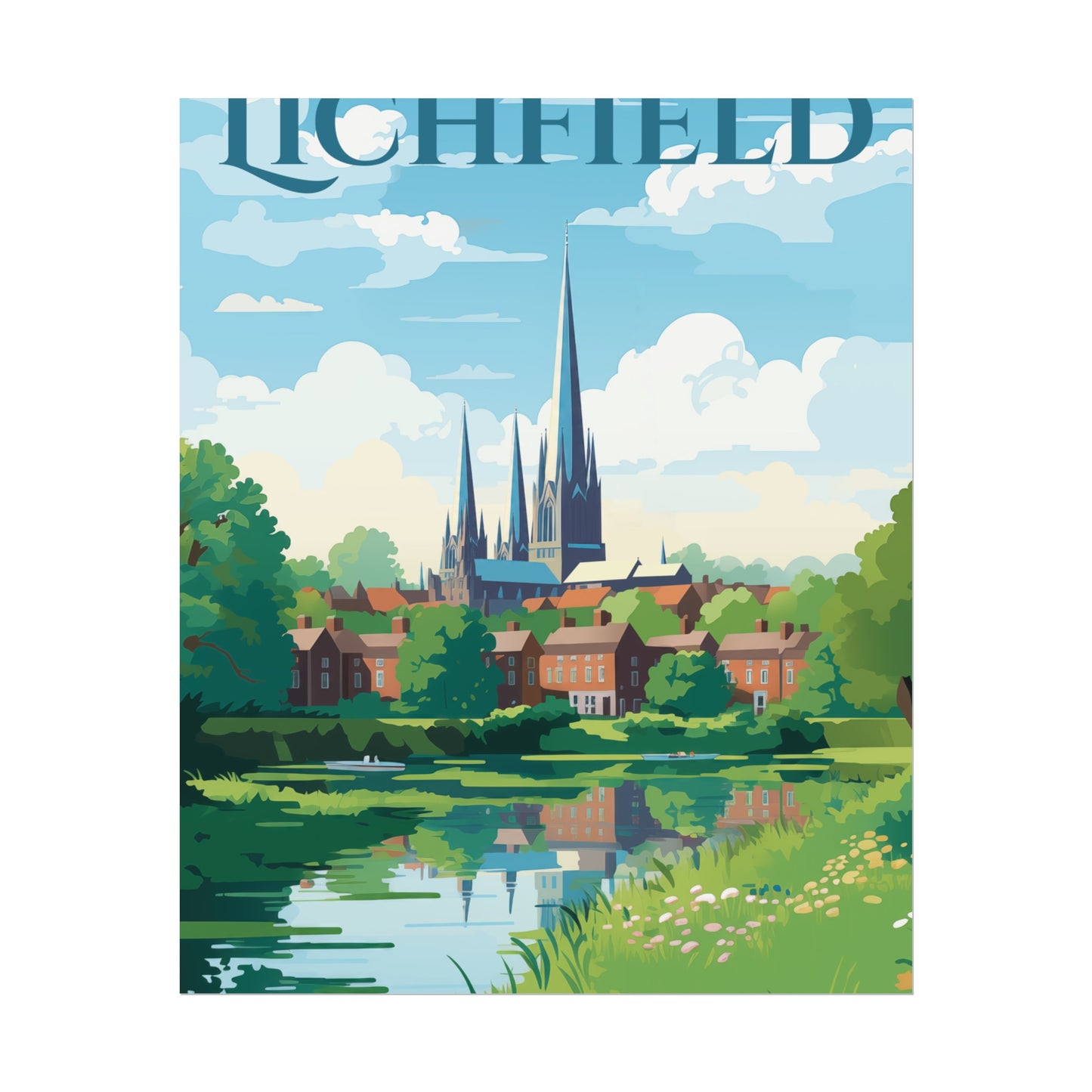 Beautiful Lichfield Scene Poster