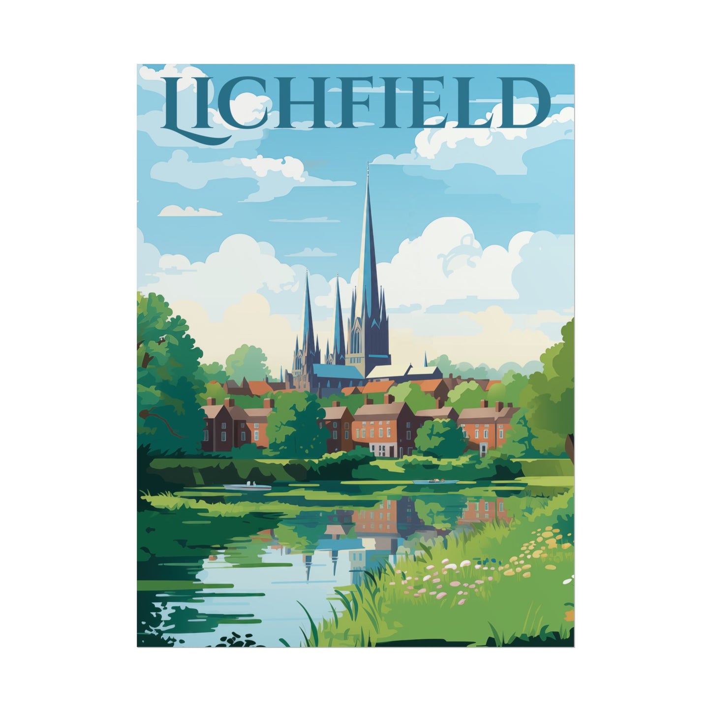 Beautiful Lichfield Scene Poster