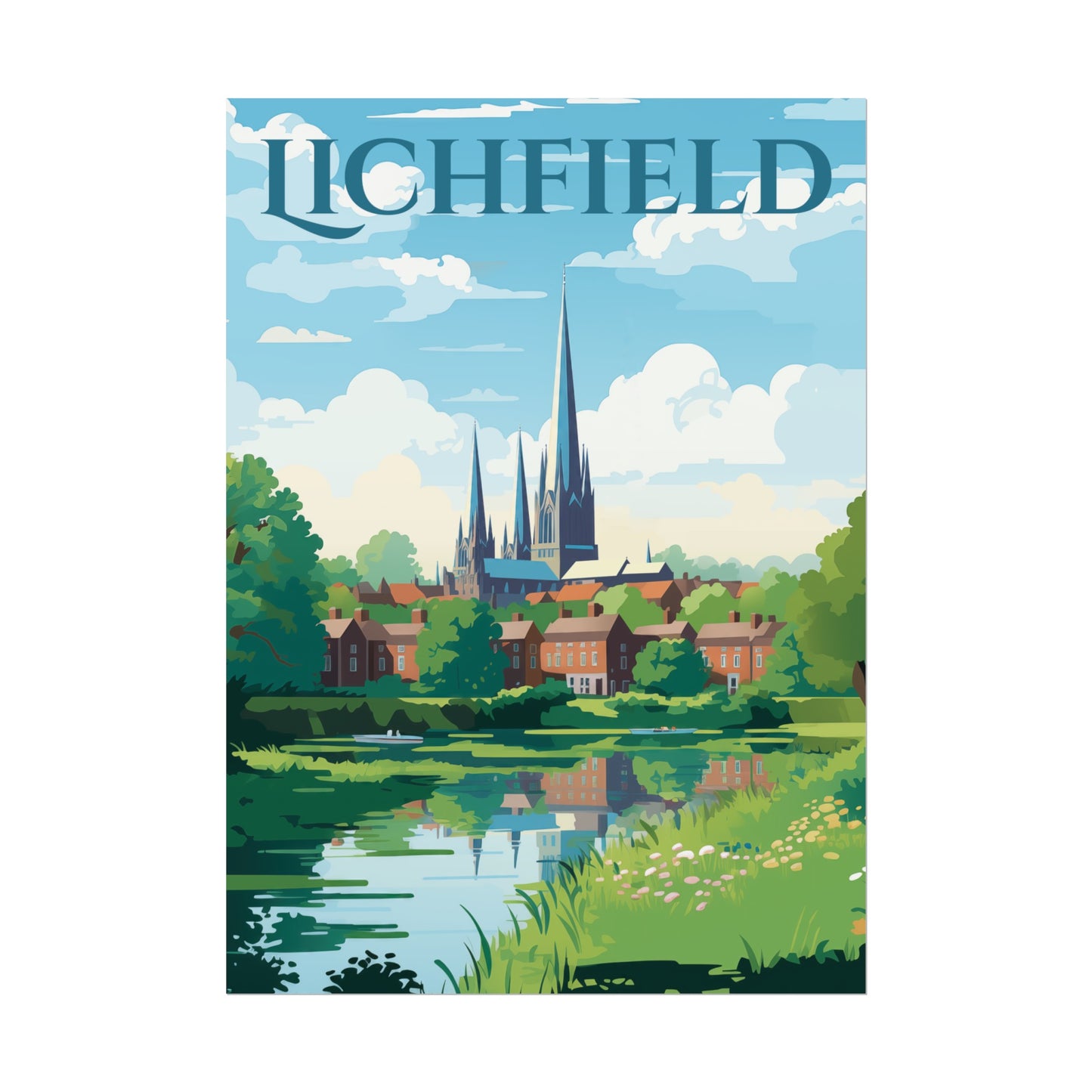 Beautiful Lichfield Scene Poster