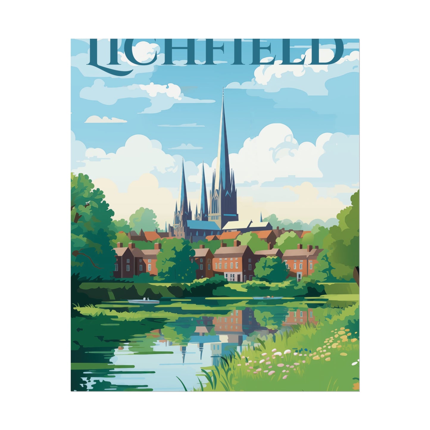 Beautiful Lichfield Scene Poster