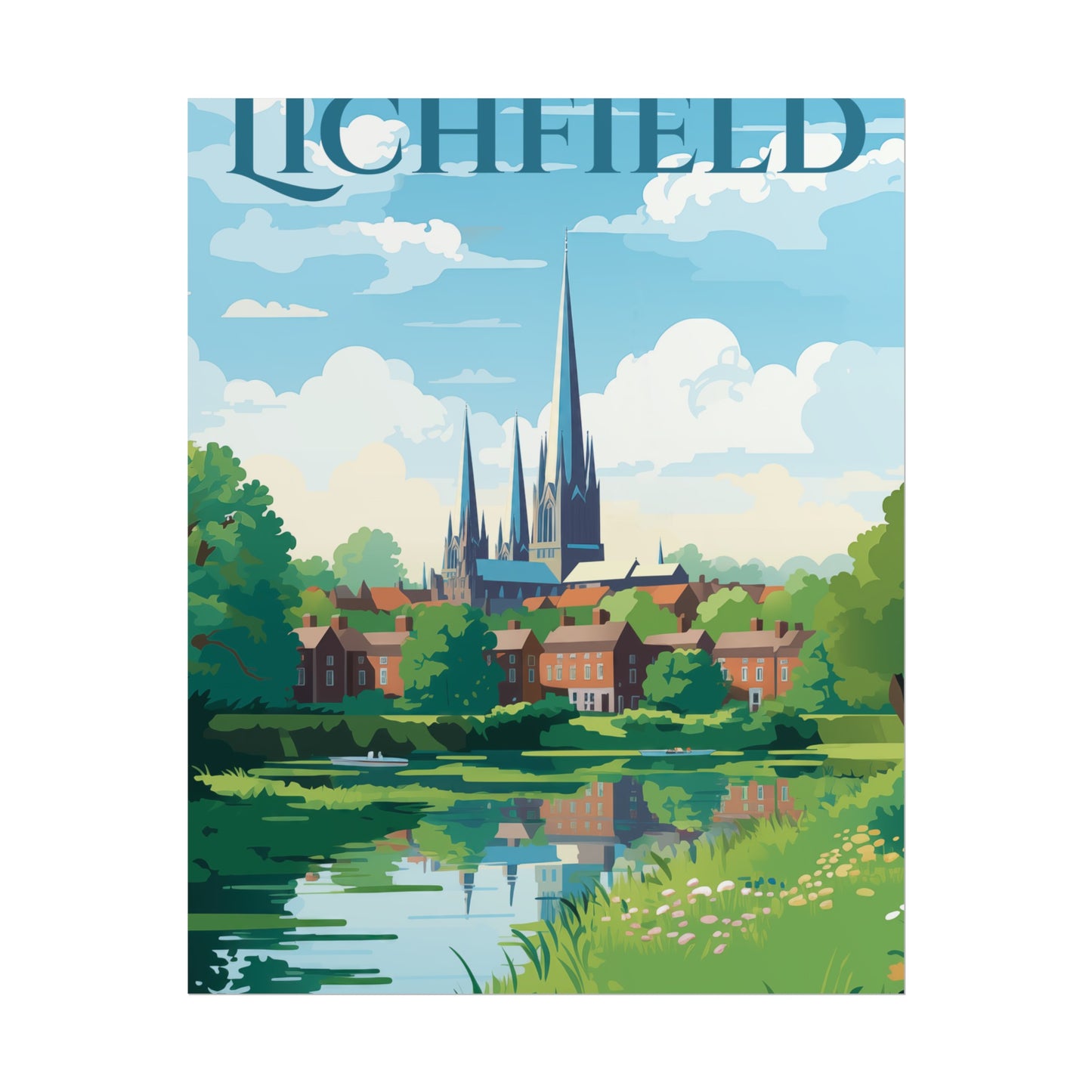 Beautiful Lichfield Scene Poster