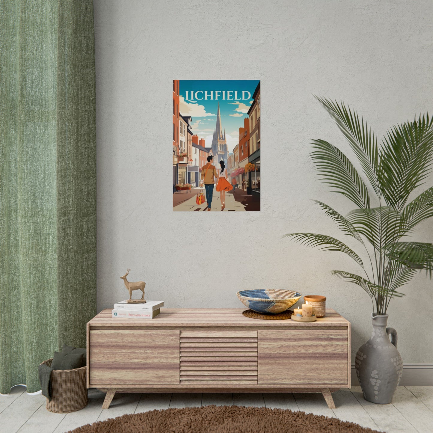 Beautiful Lichfield Historic Streets Poster