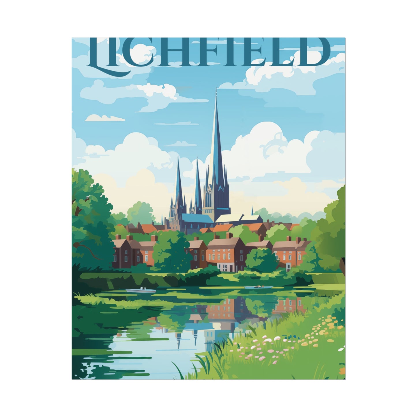 Beautiful Lichfield Scene Poster