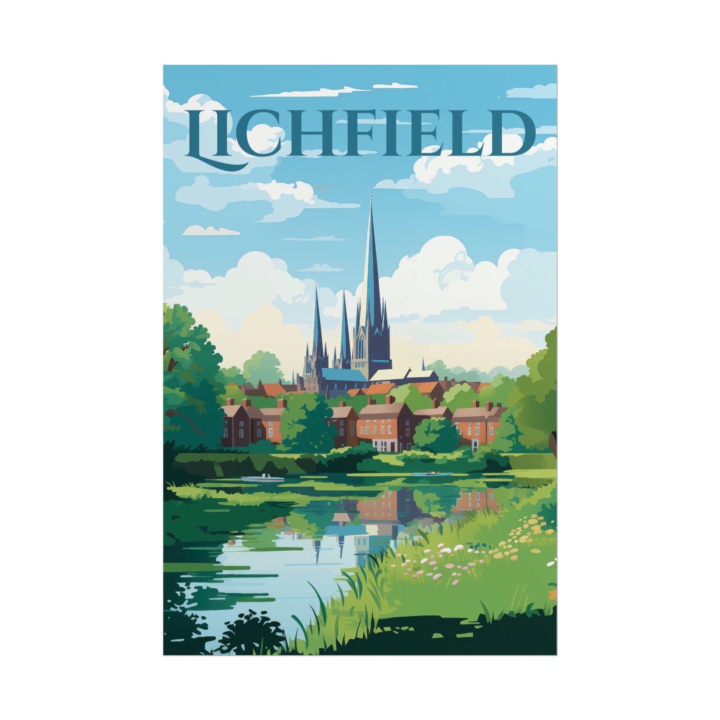 Beautiful Lichfield Scene Poster